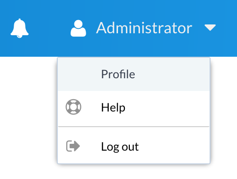 Logout menu options