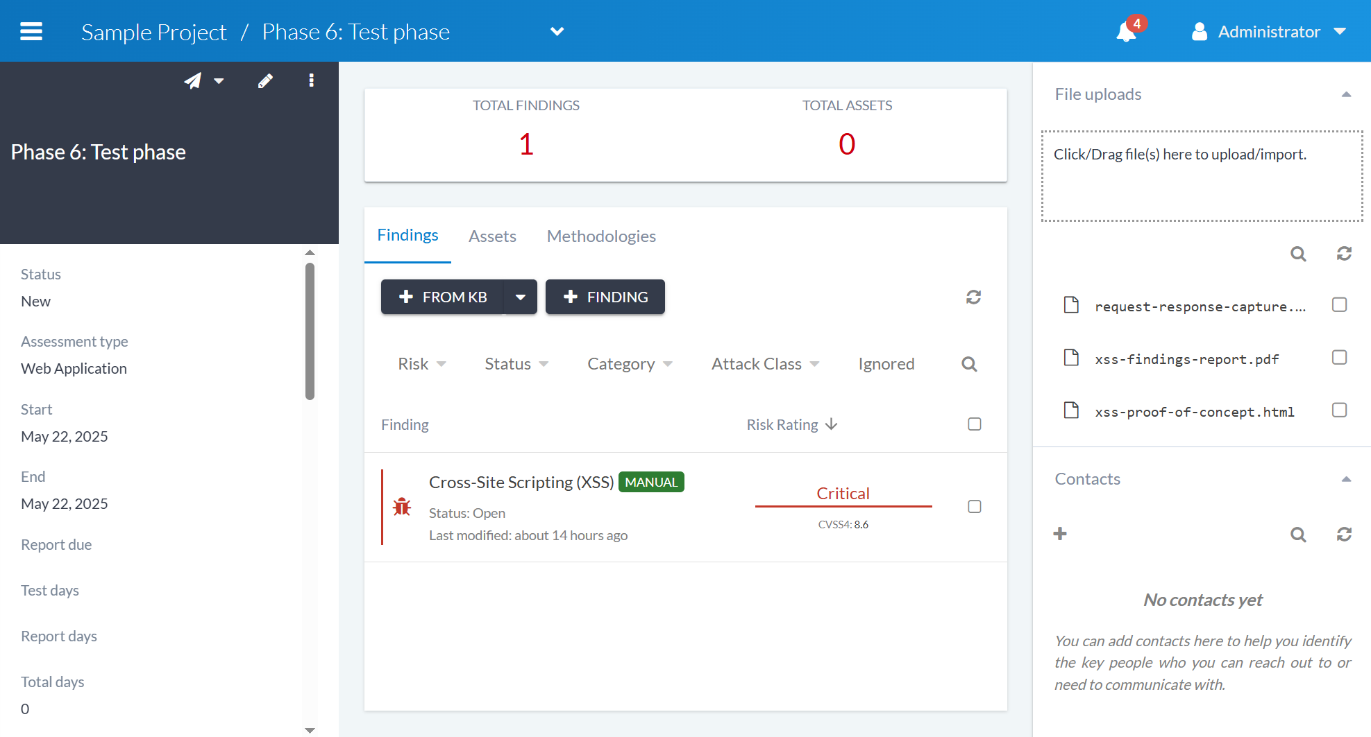 Interface for uploading tool data to phase