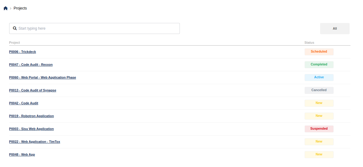 Project List