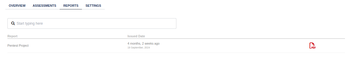 Project Reports
